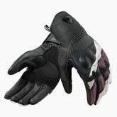 Guanti Redhill Donna, un guanto in pelle di capra con protezione Temperfoam®. Colore nero-rosa. Di REV'IT!.
